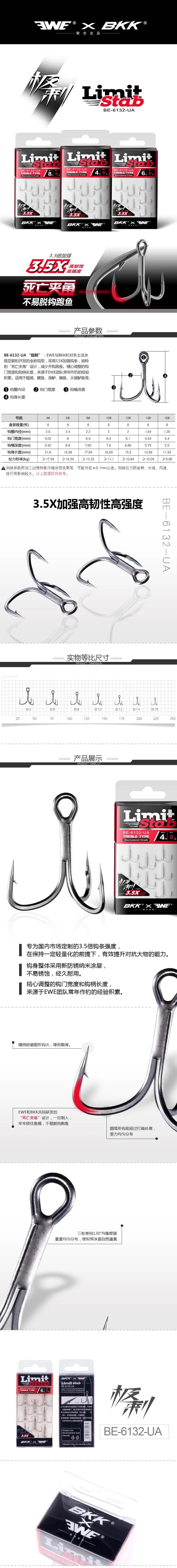 EWE新品丨EWE X BKK联名定制【极刺】3.5倍加强三本钩今日上市！强韧无惧死亡翻滚！