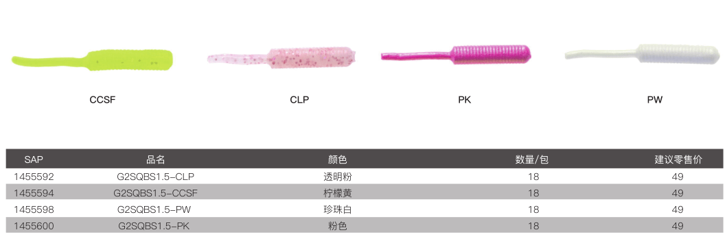 【新品】贝克力沙丁鱼软饵，擅长挑逗和引诱！