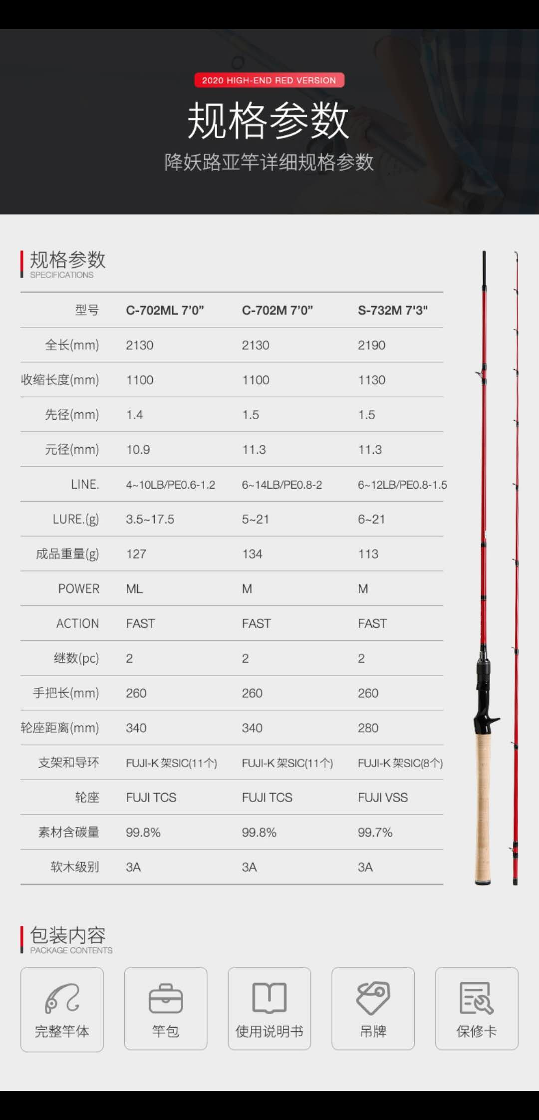 老虎路亚降妖路亚竿上市